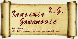 Krasimir Gamanović vizit kartica